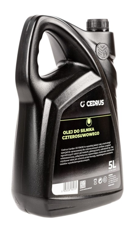 Olej Cedrus 10W30 5l - olej do kosiarki, glebogryzarki, wertykulatora, zamiatarki
