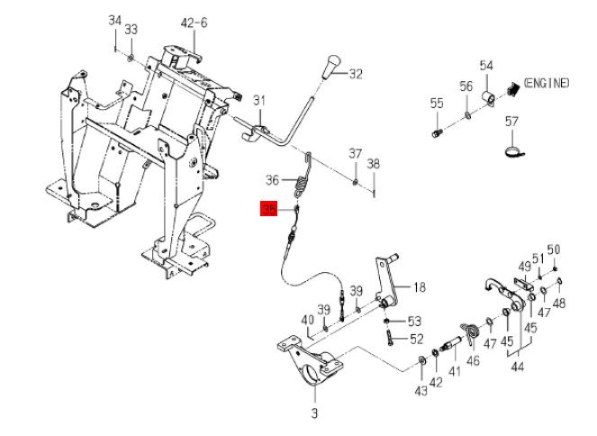 Oryginalna linka noża Iseki SXG 323 - 1728-334-710-10