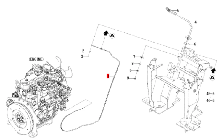 Oryginalna linka gazu Iseki SXG 323 - 1782-117-520-00