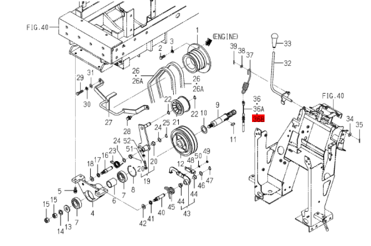 Oryginalna linka WOM Iseki SXG - 1728-334-240-20
