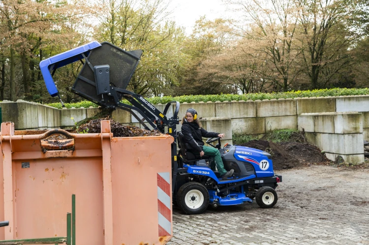 Kosiarka traktorek ISEKI SXG 324 ECO (wysoki wysyp z koszem 650l)