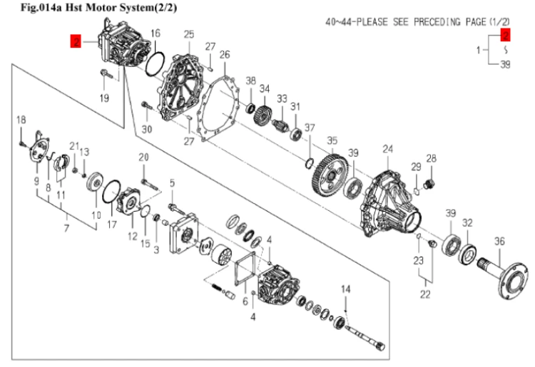 Silnik hydrauliczny do Iseki SZ330 - 1752-307-230-00 - część oryginalna