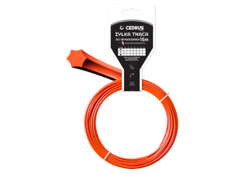 Żyłka tnąca Cedrus gwiazdka średnica 2,7mm długość 15m pomarańczowa