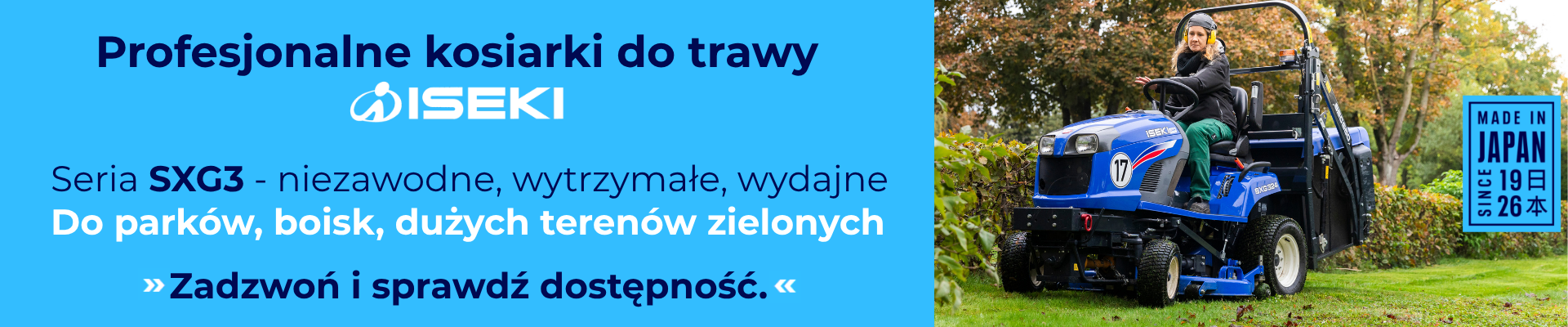 profesjolane kosiarki do trawy Iseki SXG 3